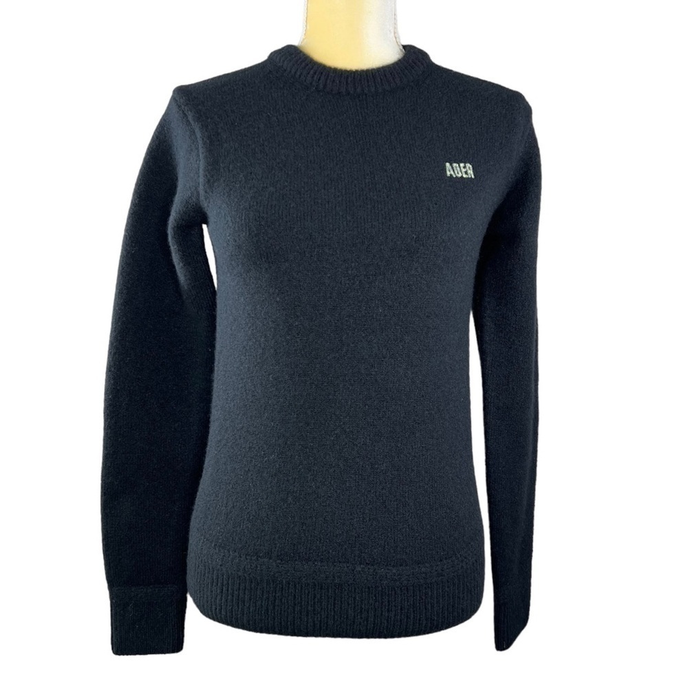 Ader Error Sweater “Teit” Women’s Size 1 / Small / 4 Black Wool & Yak Unisex EUC